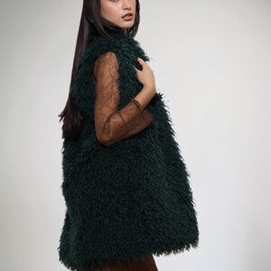 Michael Kors Curly Lamb Puffer Vest